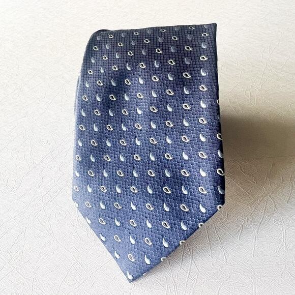 Hugo Boss Red Label Neck Tie Navy Blue Teardrop - Picture 7 of 7